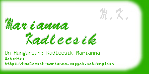 marianna kadlecsik business card